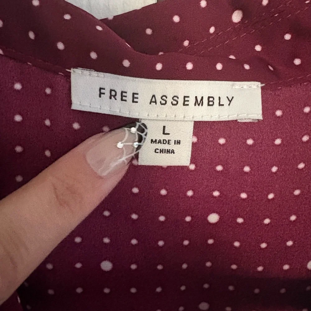 Chic Long Sleeve Burgundy Dress - Picture 3 of 3